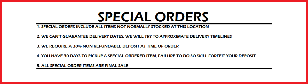 special orders